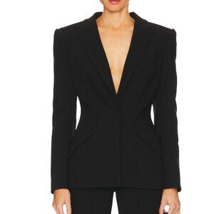 NEW SANS FAFF Sloan Structured Blazer Jacket in Black - Large L